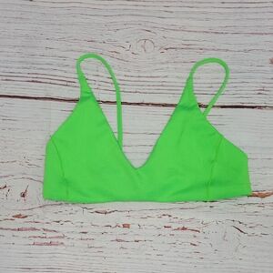 Left On Friday Neon Green Bikini Top